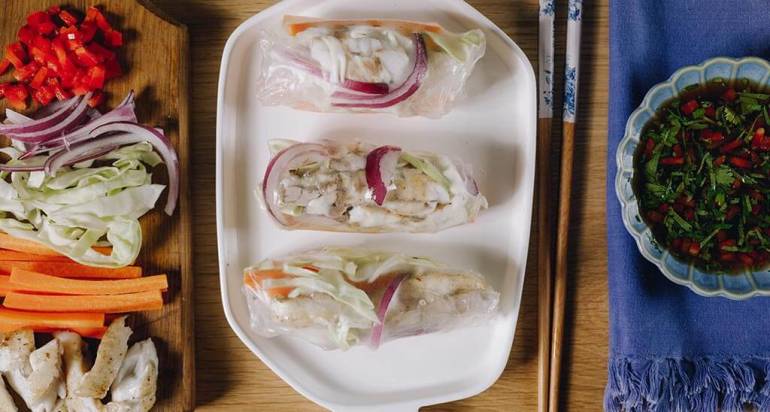 ספרינג רול ברמונדי ישראלי ורוטב ויאטנמי